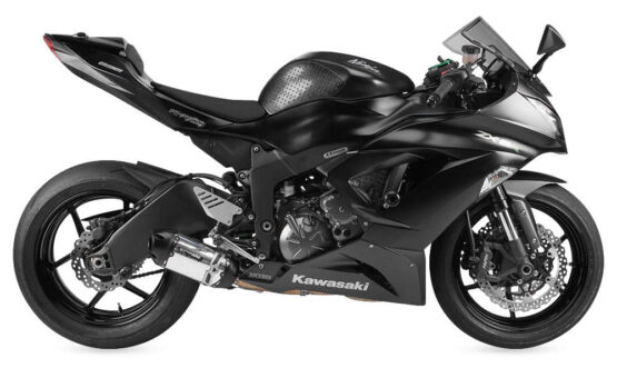 S1R Brushed Slip On Exhaust Black Cap - Image 4
