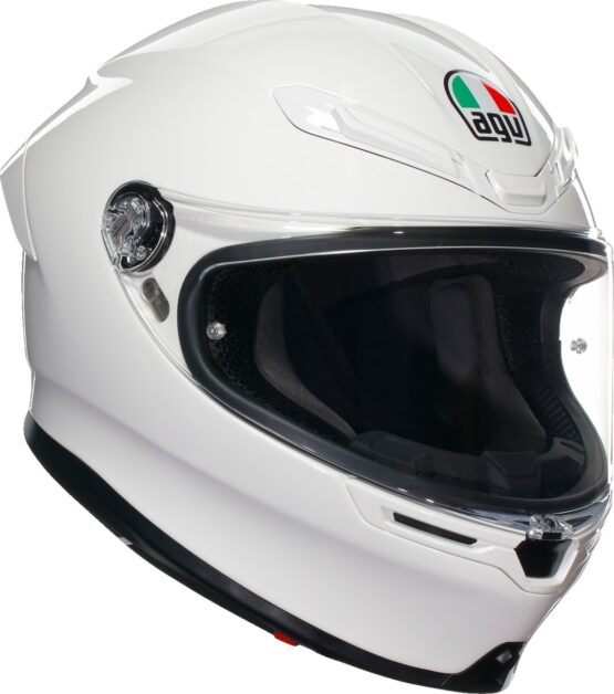 AGV K6 S Solid Full Face Helmet Gloss White XS