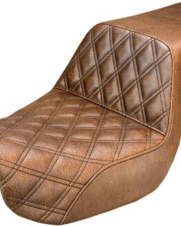 Step-Up Front Lattice Stitch 2-Up Seat Brown