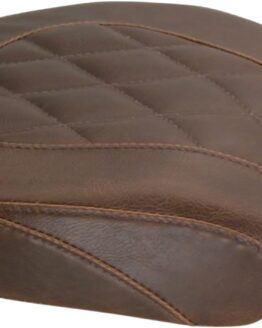 Mustang Diamond Stitch Rear Passenger Seat Brown Fits Harley Dyna