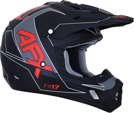 FX-17 Full Face Offroad Helmet Matte Red Medium - Image 4