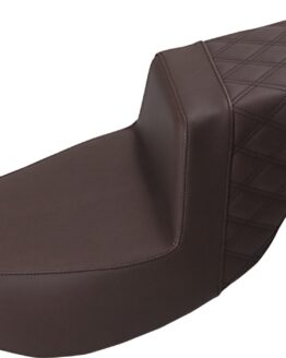 Step-Up Rear Lattice Stitch 2-Up Seat Brown