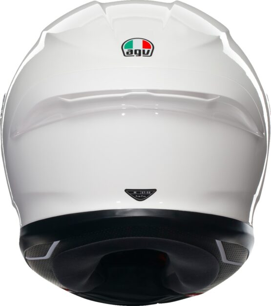 AGV K6 S Solid Full Face Helmet Gloss White XS - Image 2