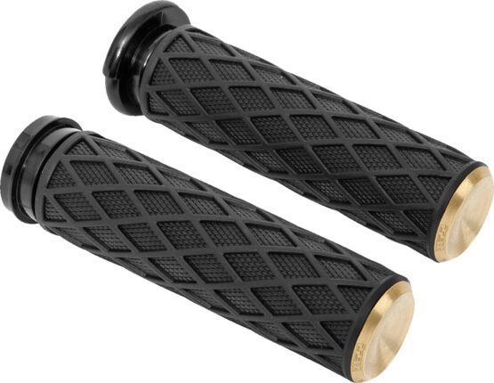 Arlen Ness Diamond Grips Cable Brass for Harley-Davidson 1in Handlebars