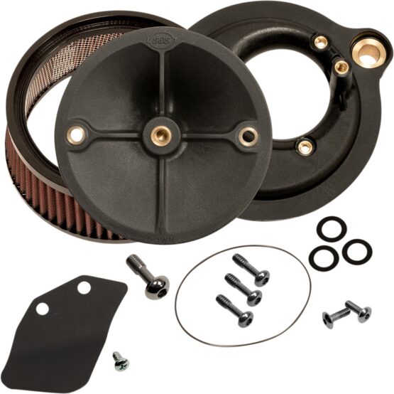 S&S Stealth Air Cleaner Kit Black for Stock Fuel Systems