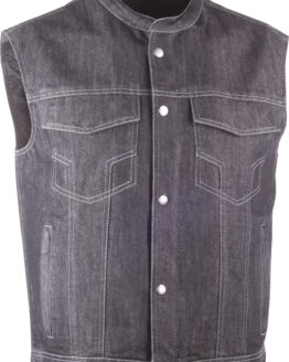 Iron Sights Club Collar Denim Vest Black 2X-Large