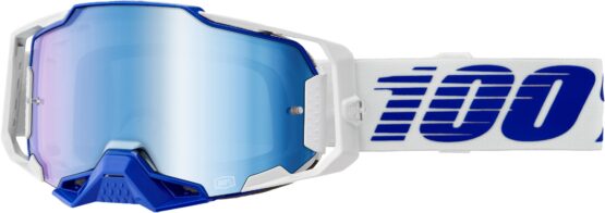 100 Percent Armega Goggles Blue with Blue Mirror Lens Offroad