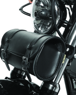 Willie & Max Universal Oval Leather Tool Bag Black 11in x 5.5in x 4in