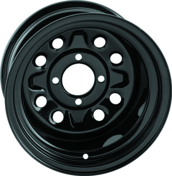 QuadBoss Steely Wheel 12x7 2+5 4/4 Black