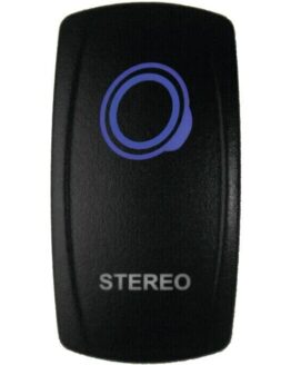 DragonFire Lighted Stereo On/Off Dual LED Switch Blue