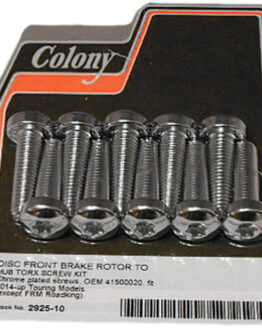 Colony Front Brake Rotor Torx Bolt Kit Replaces 41500020 Fits 14+ H-D Touring