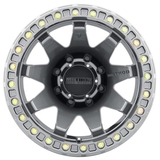 MR108 17x9 -44mm Offset 8x6.5 130.81mm CB Gloss Titanium w/BH-H24125-38 Wheel - Image 2