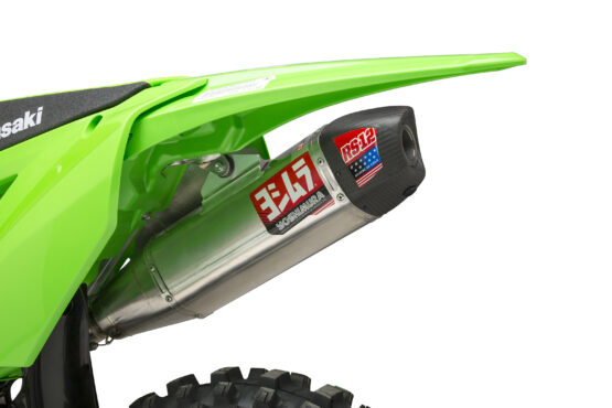 RS-12 Full Exhaust System Stainless/Aluminum Fits 21-22 Kawasaki KX250F/X - Image 3