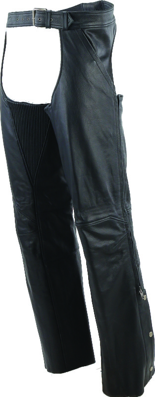 Kuryakyn Plains Leather Chaps Black Large Men's - Image 6