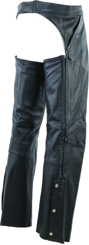 Kuryakyn Plains Leather Chaps Black Large Men's - Image 7