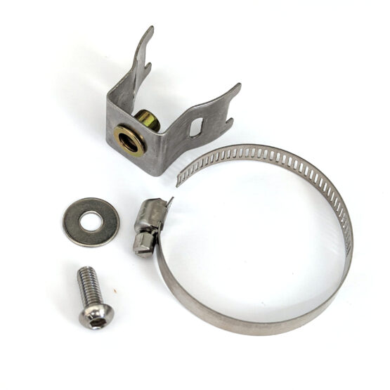 3 Pack - Header Heat Shield Mount Bracket w/ Clamp & Screw - Image 2