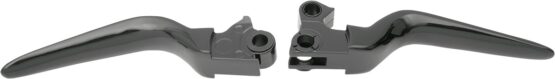 Drag Specialties Custom Lever Set Black Satin For Harley-Davidson