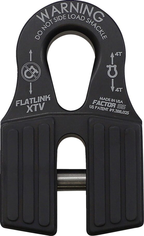 FlatLink XTV Winch Line Shackle Mount - Black