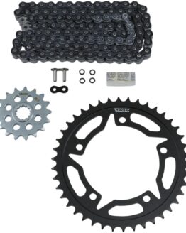 V3 Chain & Sprocket Kit Black SX Chain 525 17/42 Black Steel