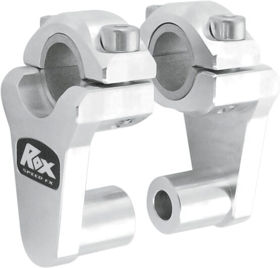 Rox Elite Pivoting Handlebar Risers 2in Chrome for 7/8 and 1-1/8 Bars