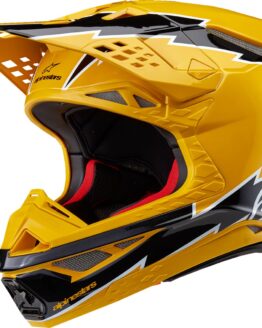 Alpinestars Supertech M10 Ampress MIPS Helmet Gloss Black/Yellow Large