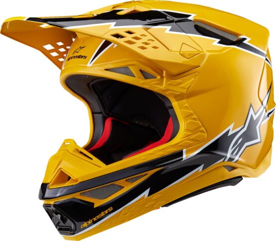 Alpinestars Supertech M10 Ampress MIPS Helmet Gloss Black/Yellow Large