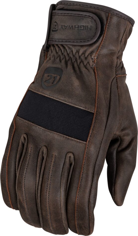 Highway 21 Jab Leather Gloves Brown Large Men's