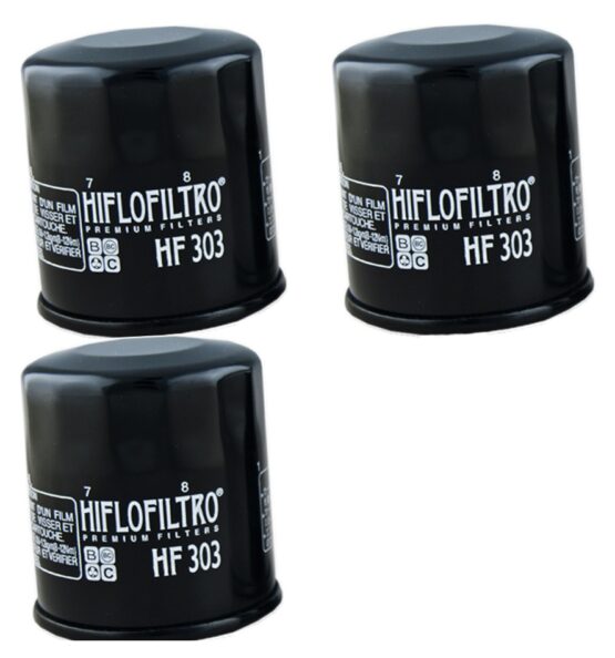 HF303 Oil Filter - Black - 3 Pack
