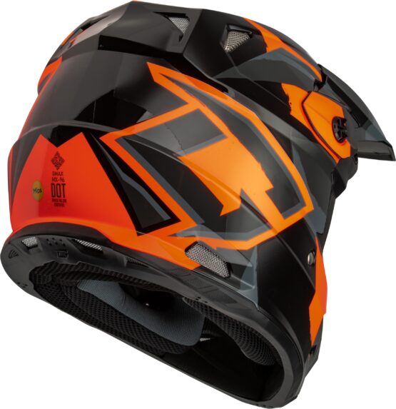GMAX MX-96 Splinter Helmet Black/Orange Small - Image 4