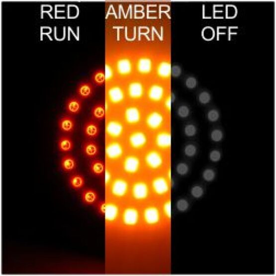 Letric Lighting Bullet Style Switchback LED Red/Amber 1157 Insert - Image 2