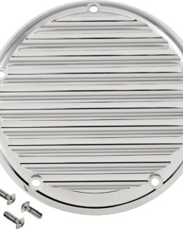 Joker Machine 5 Hole Finned Derby Cover Chrome For Harley-Davidson
