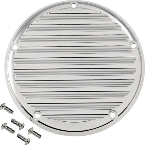 Joker Machine 5 Hole Finned Derby Cover Chrome For Harley-Davidson