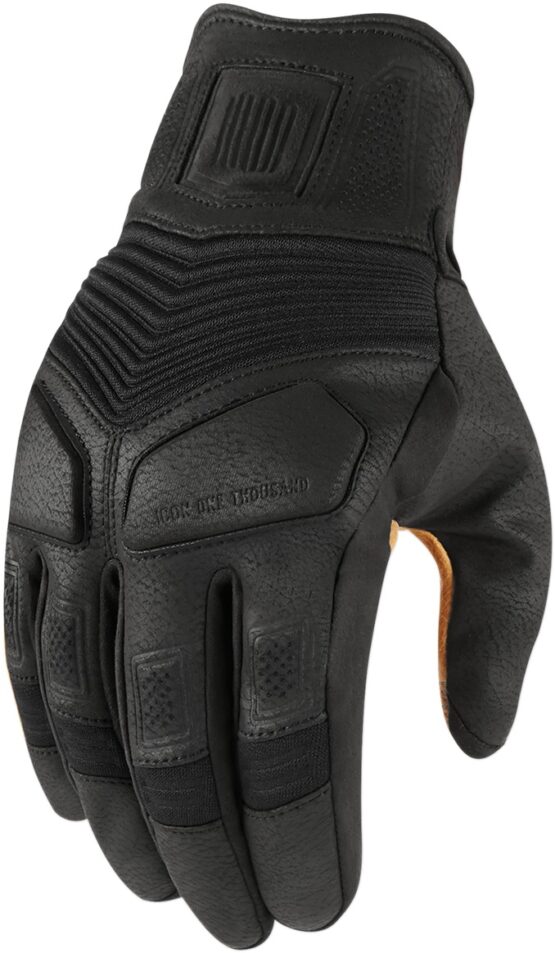 Icon 1000 Nightbreed Mid-Length Cuff Gloves - Black Men's Large