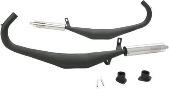 Dual Full Exhaust w/ Black Steel & Aluminum