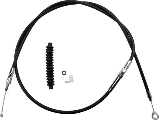 Drag Specialties Black Vinyl Clutch Cable +6in For Harley-Davidson