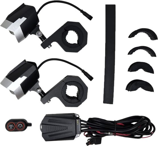 Pathfinder Dual Switchback LED Lights Silver/Black Wireless Remote