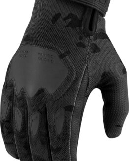 ICON Hooligan CE Gloves Black Camo Gray Men's Large
