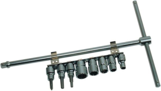 Powerdrive Sliding T-Driver w/ 8 Piece Socket Set & Holder - Image 2