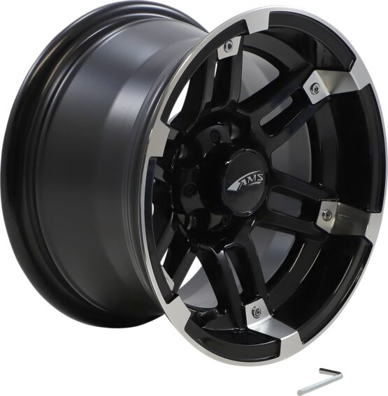 AMS Roll'n 104 Wheel 12x7 Gloss Black Machined Rear