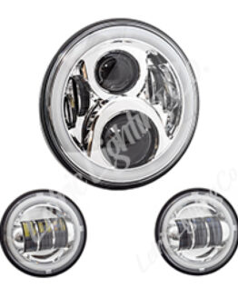 Letric Lighting 7in Led Chrome Full-Halo Indian