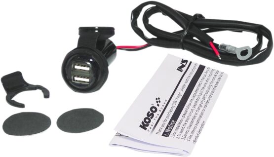 KOSO North America Dual USB Adapter Universal Black - Image 2
