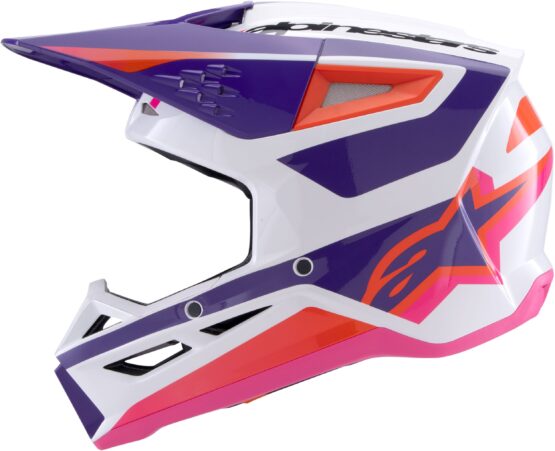 Alpinestars SM3 Heat Helmet Gloss White/Purple/Pink XL - Image 4