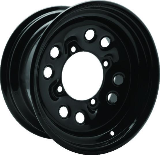 QuadBoss Steely Wheel 14x7 4+3 4/156 Black