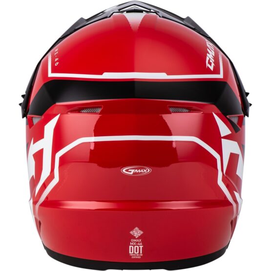 GMAX MX-46 Compound Helmet Red/Black/White XL Offroad - Image 3