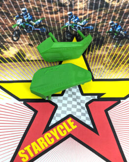 Puig R12 Frame Slider Replacement End Caps Green Rubber (2pcs)