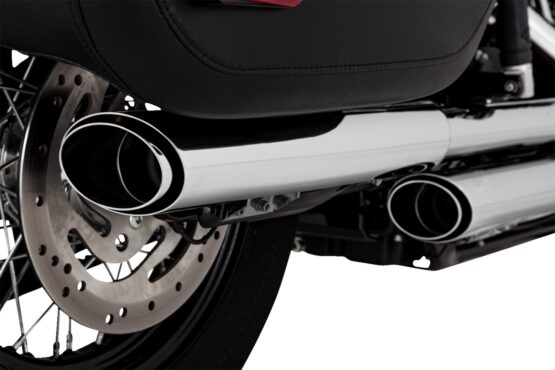 18-22 Harley Davidson Softail Heritage Twin Slash PCX Slip-On Exhaust - Chrome - Image 3