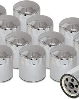 S&S Cycle Chrome Oil Filter 12 Pack For Harley-Davidson Models