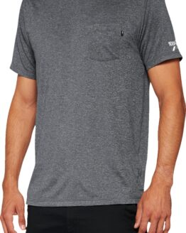 100% Men's Mission Athletic Tee, Heather Charcoal, Size S
