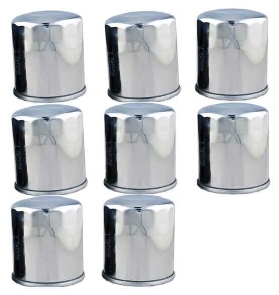 HF303C Oil Filter - Chrome - 8 Pack