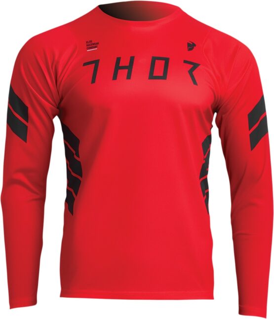 Thor Assist Sting Long-Sleeve Jersey Red Black Men's Medium